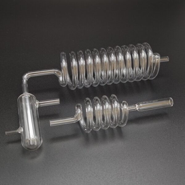 Quartz spiral tube condenser, diameter 3mm to 500mm, Q-C600 series