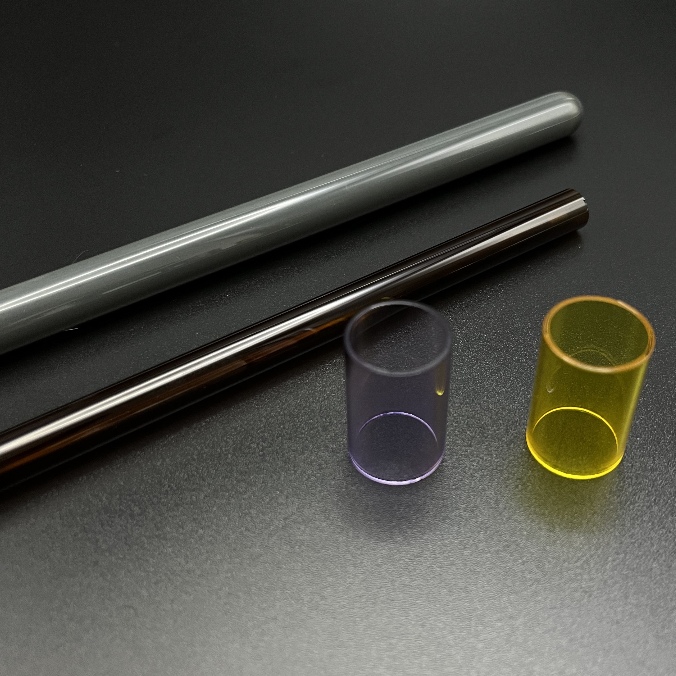 Colored Quartz Glass Tubes Q-C160 Red Blue Yellow Clear