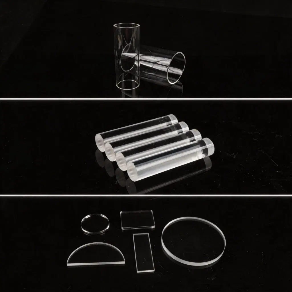 GE124 optical quartz window high homogeneity low defect fused silica
